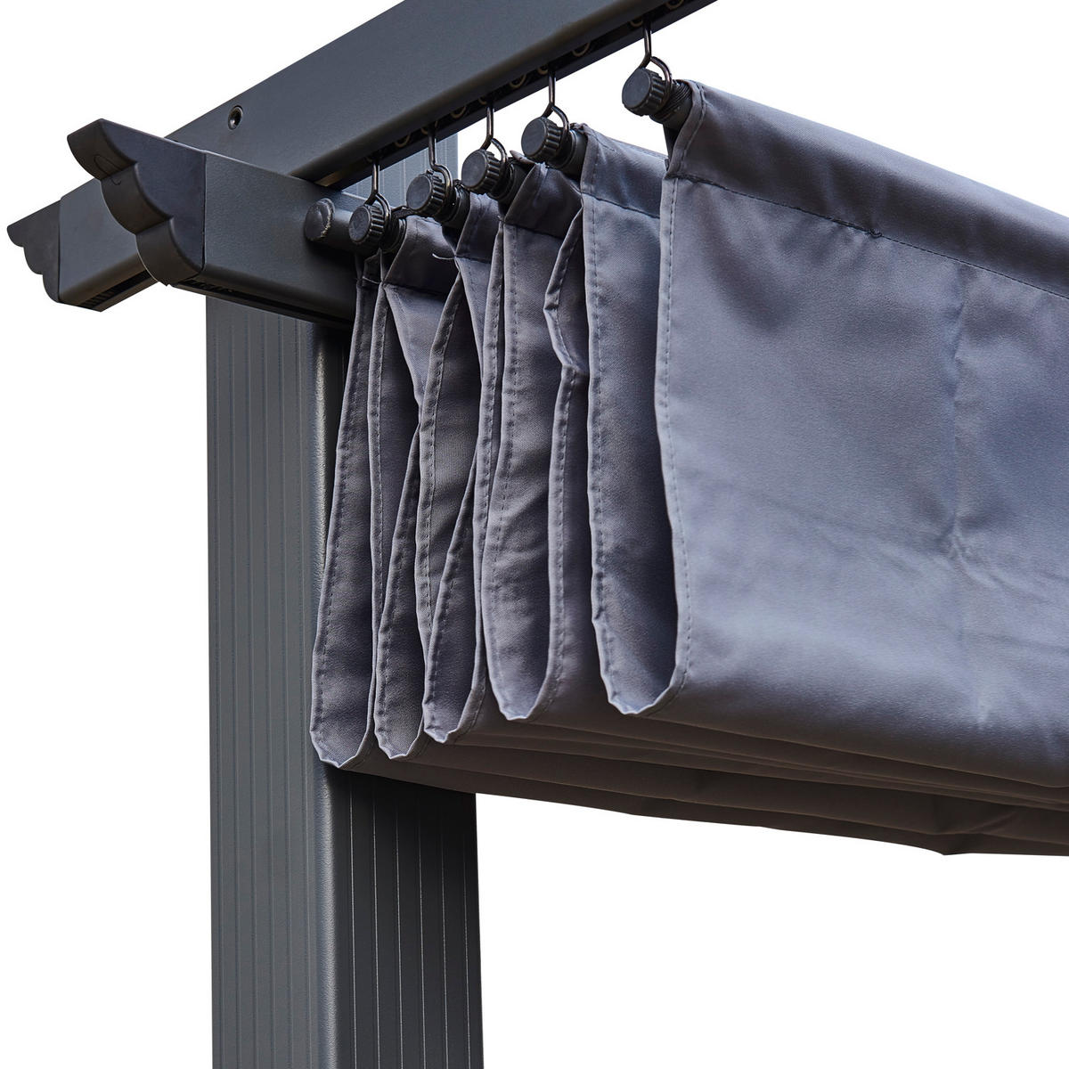 PERGOLA Cassis Grau 300/300 cm - Grau, Textil (298.5/221.5/305cm) - Happy Garden