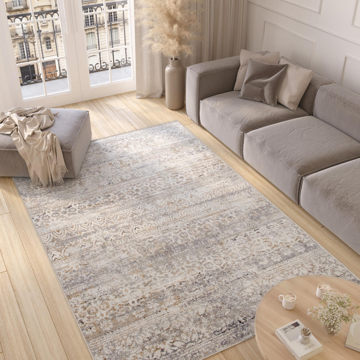 TEPPICH VALLEY Grau 120/170 cm - Grau, Textil (120/170cm) - Tapiso