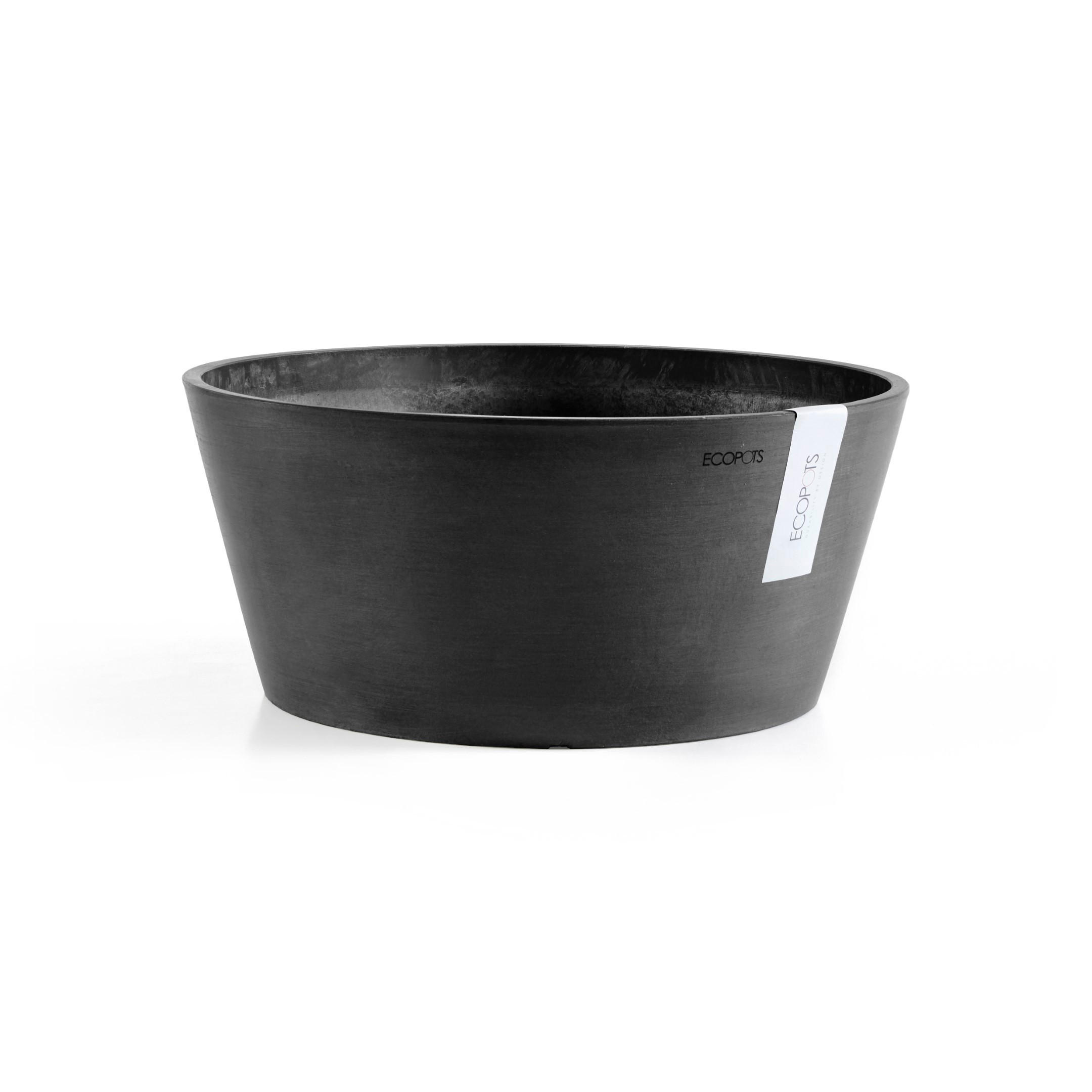 Ecopots Blumentopf Dunkelgrau 15.6 cm