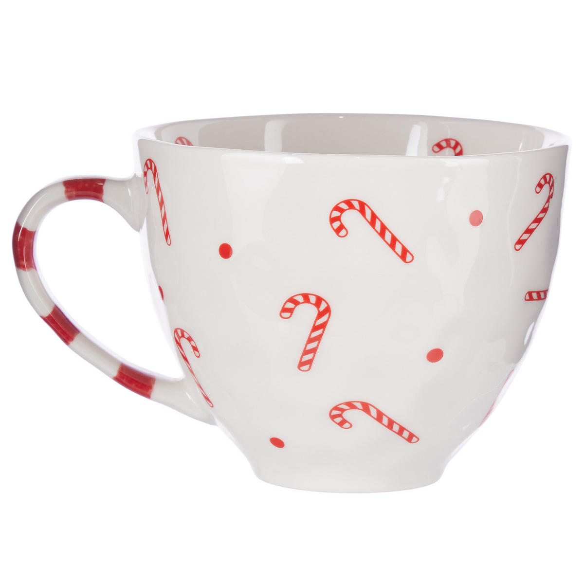 TASSE Joyful Days Zuckerstange - Rot/Weiß, Keramik (0.44L) - Butlers
