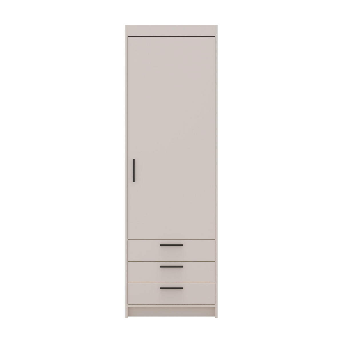 KLEIDERSCHRANK Storicos Beige 59,9/190,5/53 cm - 1T3S Modern mit Schubladen - Beige, Holzwerkstoff/Kunststoff (59.9/190.5/53cm) - AX Living