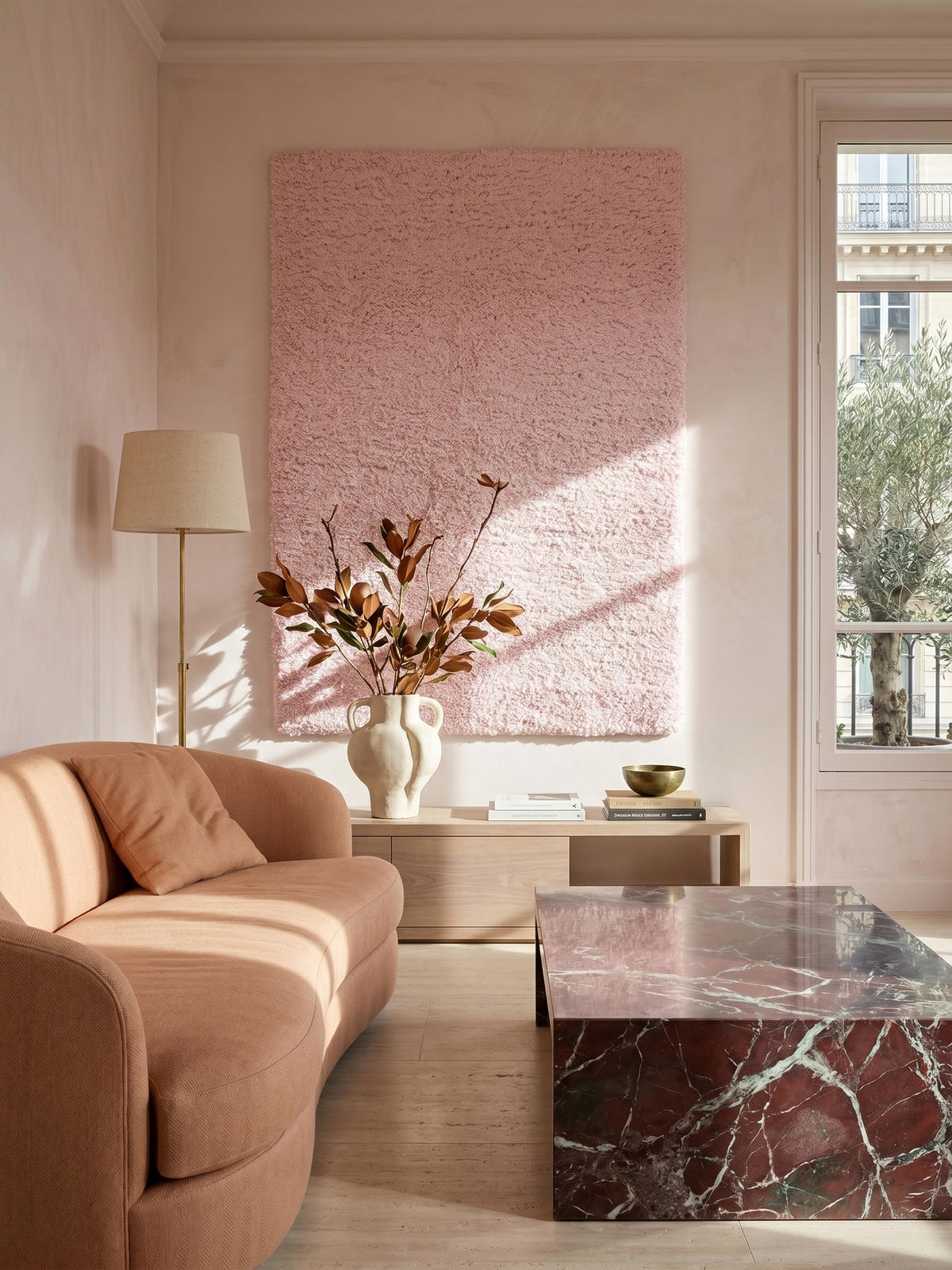 TEPPICH Hochflor Unifarben Polypropylen Wohnzimmer Shaggy Pink Rechteckig 240x340 - Rosa, Textil (340/240cm) - KADIMA DESIGN