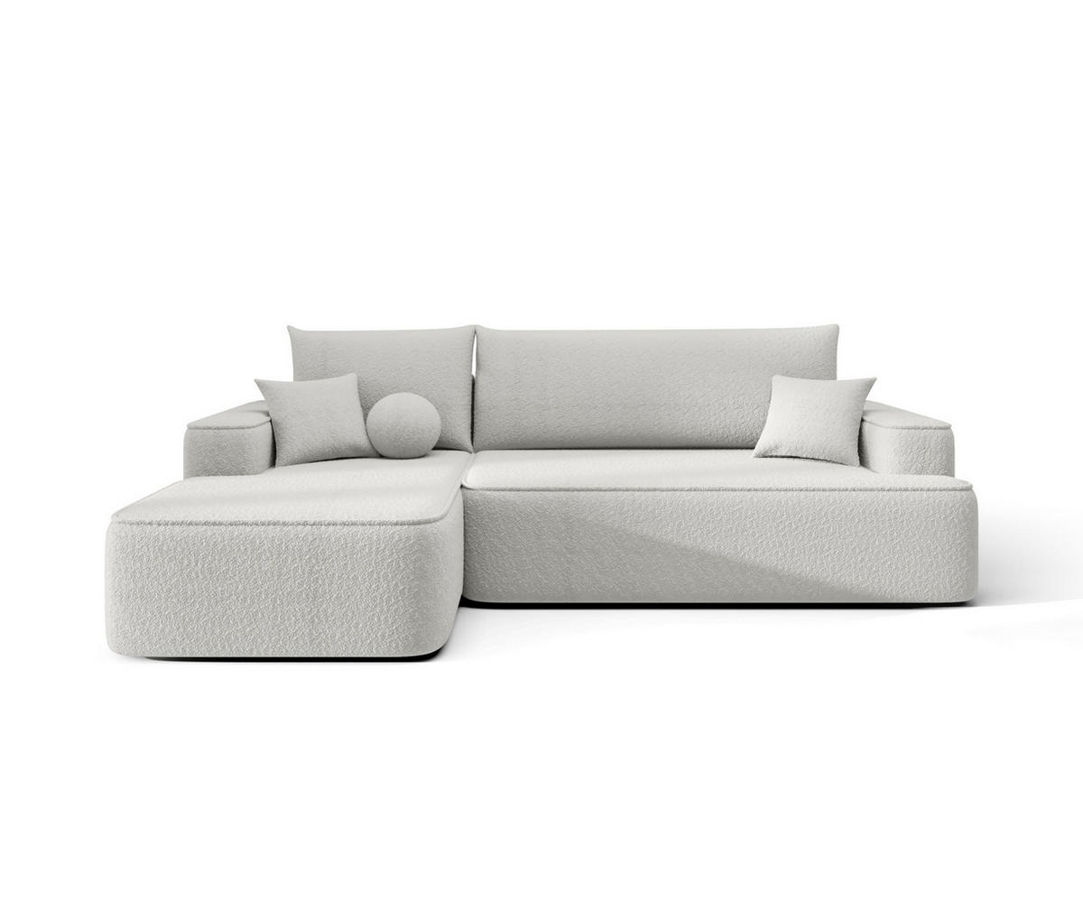 ECKSOFA mit Schlaffunktion FIGO Quelle 01 Links - Weiß, Textil (250/150cm) - Bedante