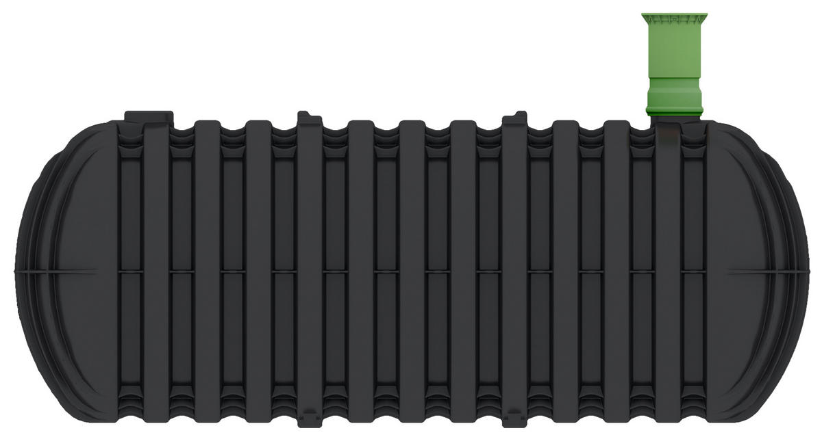 SAMMELGRUBE 3000 L inkl. DIBt-Zulassung - Schwarz, Kunststoff (124/124/327cm) - GARANTIA