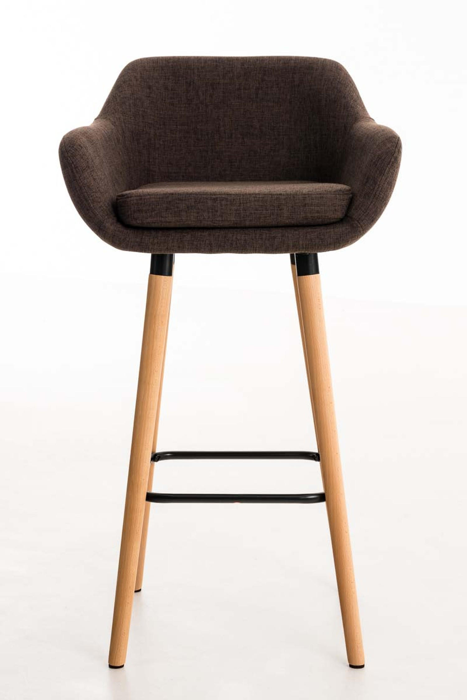 BARHOCKER Grande, Gestell Holz, Stoff Braun - Braun, Holz/Textil (55/99/46cm) - TPFLiving