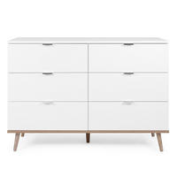 KOMMODE 120/86/40 cm Weiß, Natur - Weiß, Holz (120/86/40cm) - Homestyle4u