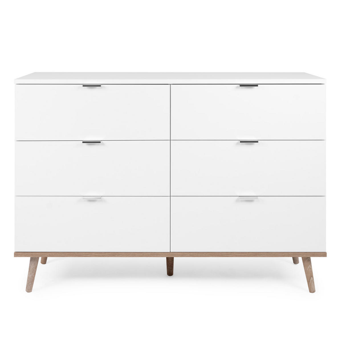 KOMMODE 120/86/40 cm Weiß, Natur - Weiß, Holz (120/86/40cm) - Homestyle4u