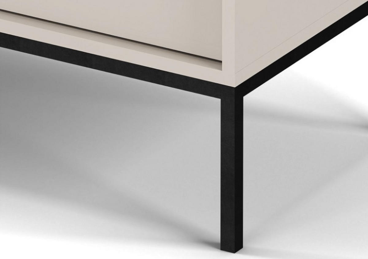 SIDEBOARD Beige MONAKO MKS154 Mit Schubladen Schwarzer Rahmen - Beige, Holzwerkstoff (154/91/39cm) - Sepro Meble