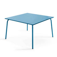 GARTENTISCH , Pazifikblau - Blau, Metall (120/120/72cm) - Oviala