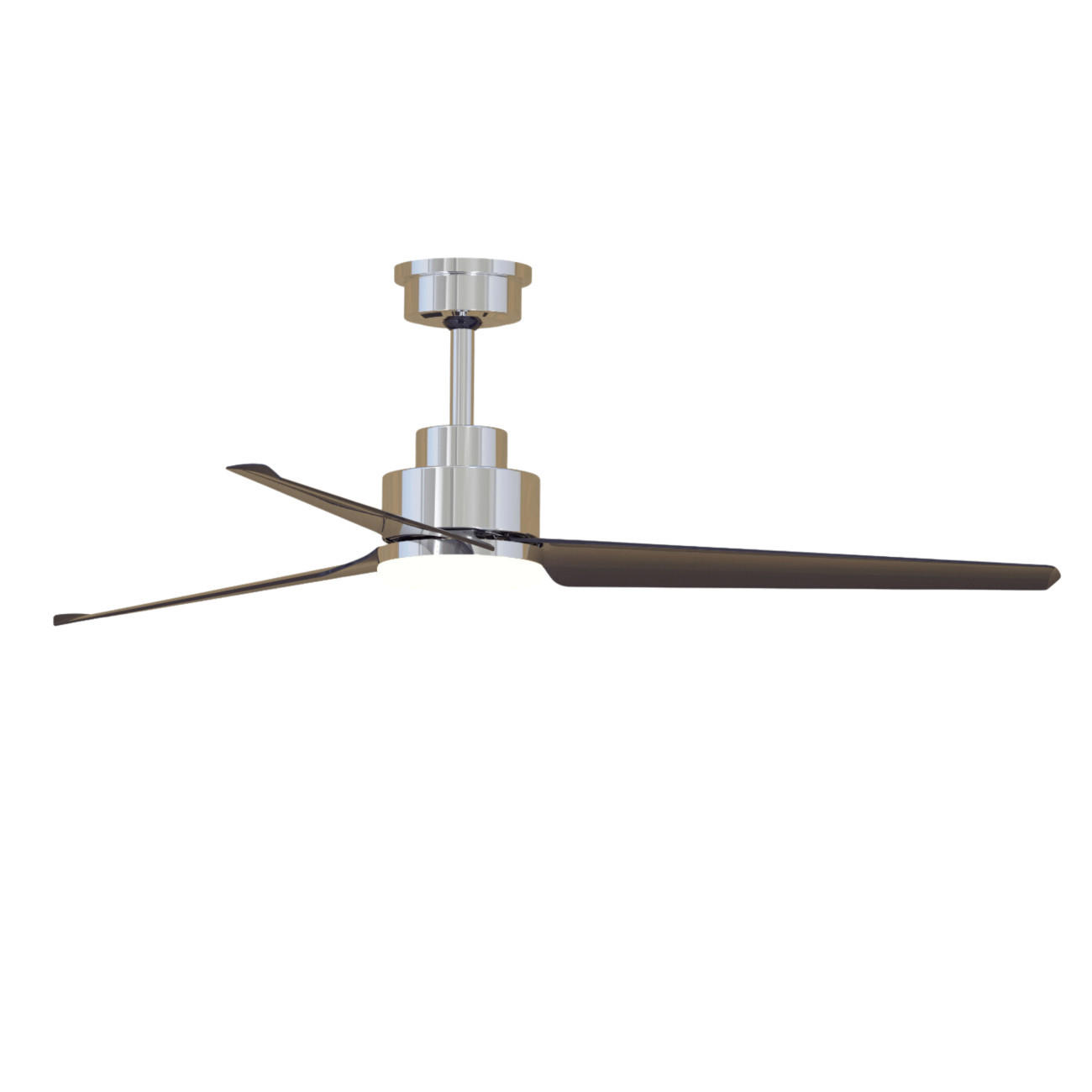 LED-DECKENVENTILATOR Altair, Schwarz und Nickel, 34.5cm - Schwarz, Glas (34/132/34.5cm) - KOSILUM