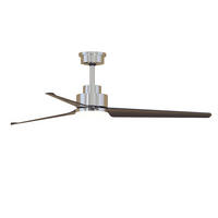 LED-DECKENVENTILATOR Altair, Schwarz und Nickel, 34.5cm - Schwarz, Glas (34/132/34.5cm) - KOSILUM