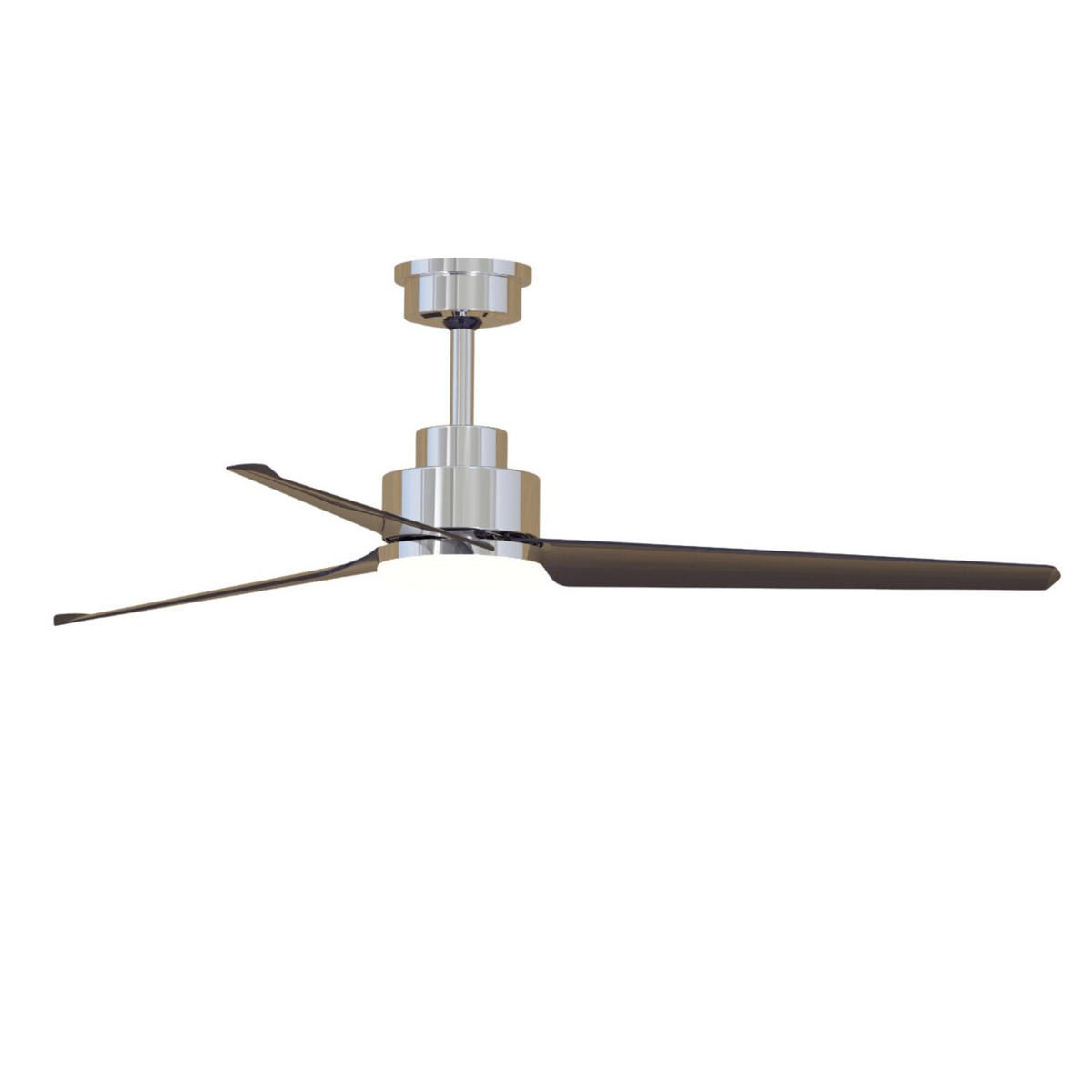 LED-DECKENVENTILATOR Altair, Schwarz und Nickel, 34.5cm - Schwarz, Glas (34/132/34.5cm) - KOSILUM