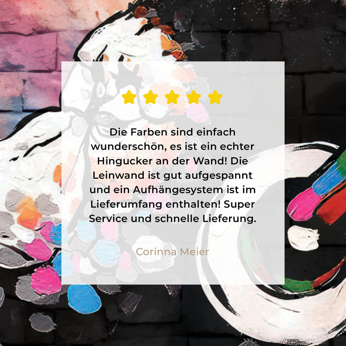 LEINWANDBILD Affe - Graffiti - Musik 20x20 cm - Multicolor, Textil (20/20cm) - MuchoWow