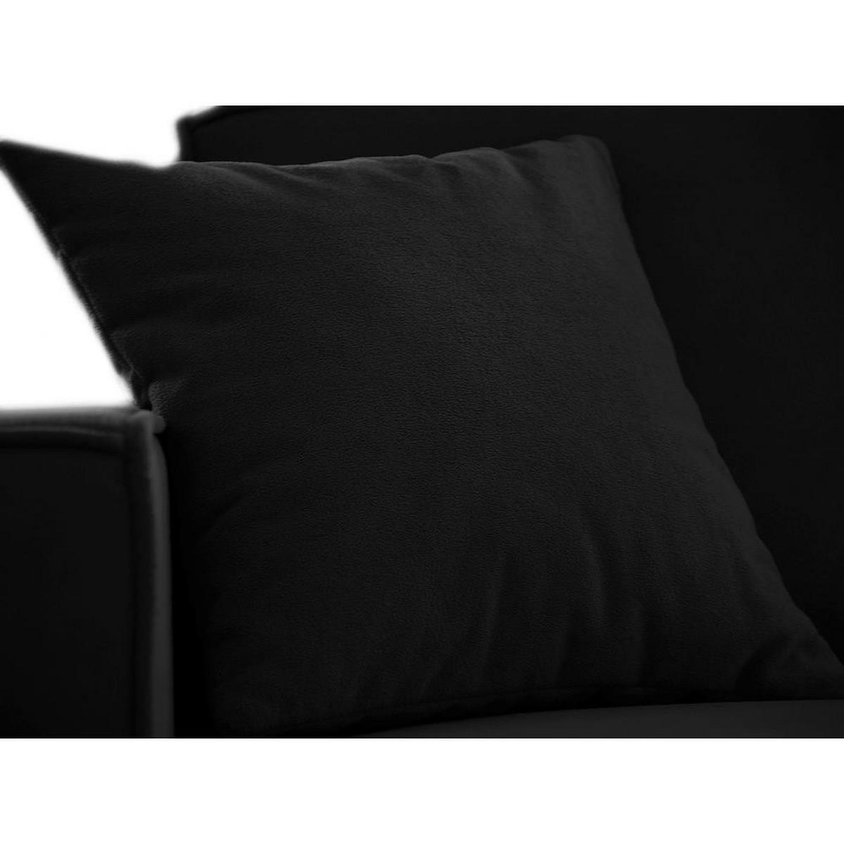 ECKSOFA ohne Schlaffunktion Pedro L schwarz links - Schwarz, Kunststoff/Textil (267/170cm) - Beautysofa