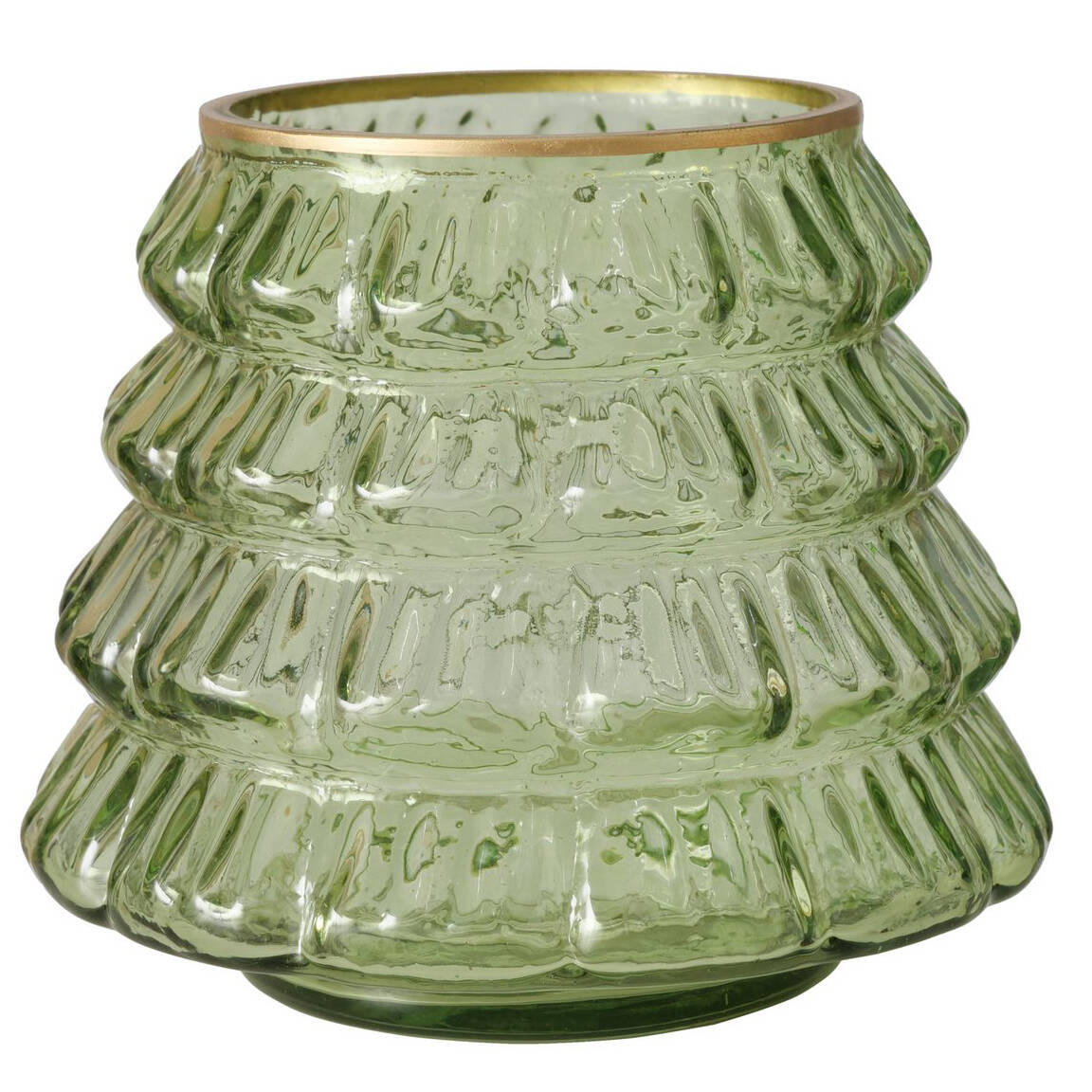 KERZENHALTER Glas Tiwa 11,5 cm - Hellgrün, Glas (13/11.5/13cm) - Boltze Home