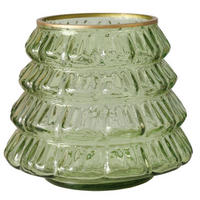 KERZENHALTER Glas Tiwa 11,5 cm - Hellgrün, Glas (13/11.5/13cm) - Boltze Home