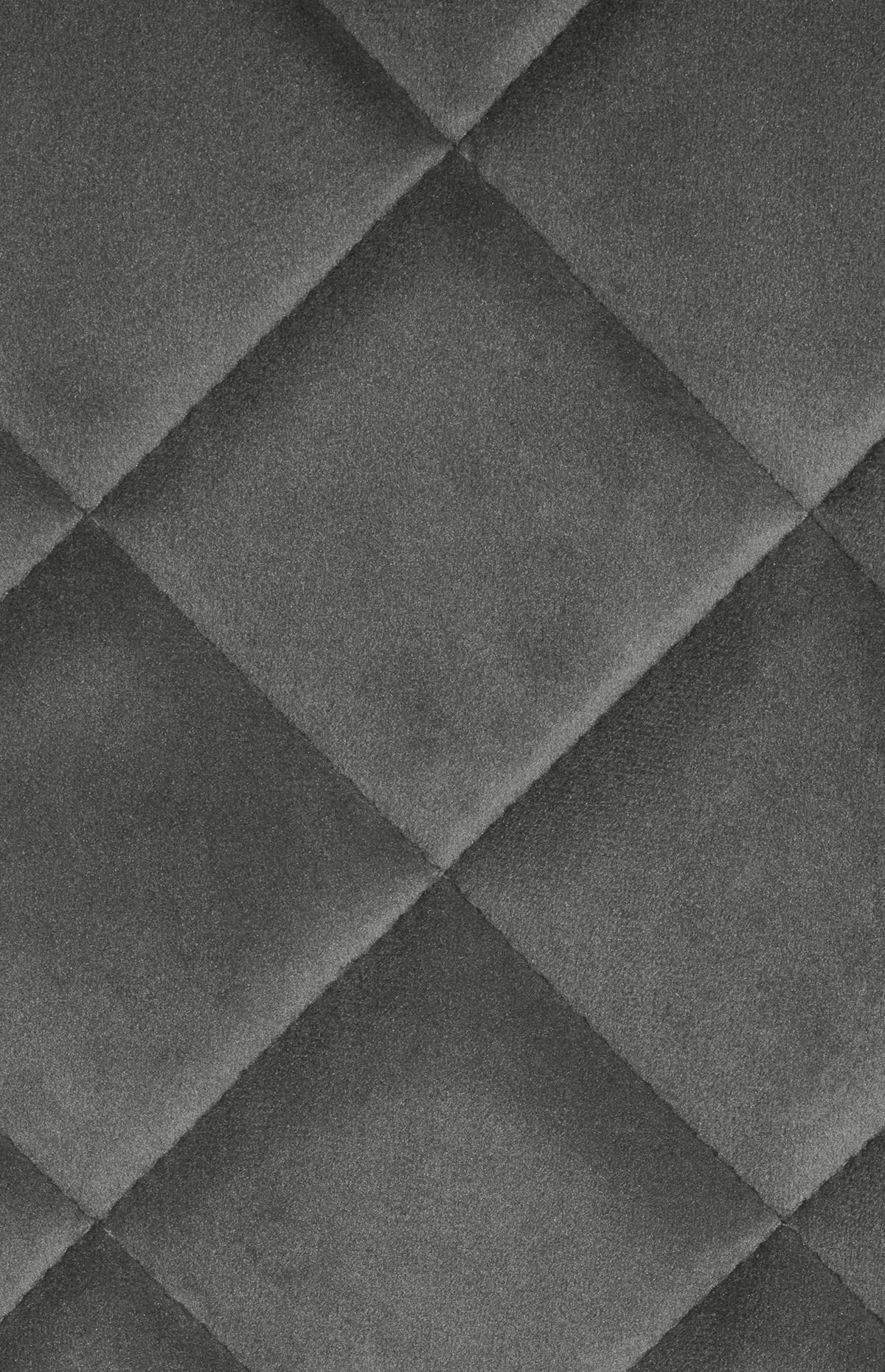 STUHL Samt Grau - Schwarz/Grau, Textil/Metall (53/82/60cm) - CLP