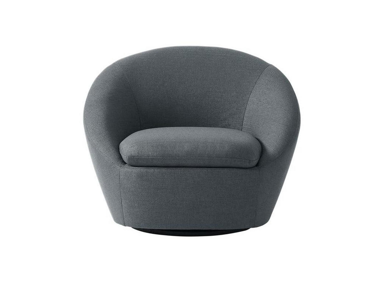 DREHSESSEL - Stoff - Grau - LACARA II - Grau, Textil (78/70/88cm) - Vente-Unique