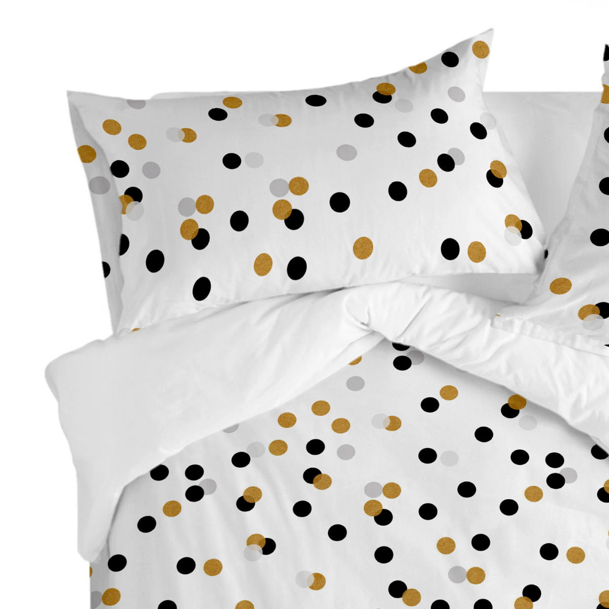 KISSENBEZUG Golden dots 45x125 cm - Multicolor, Textil (45/125cm) - Happy Friday