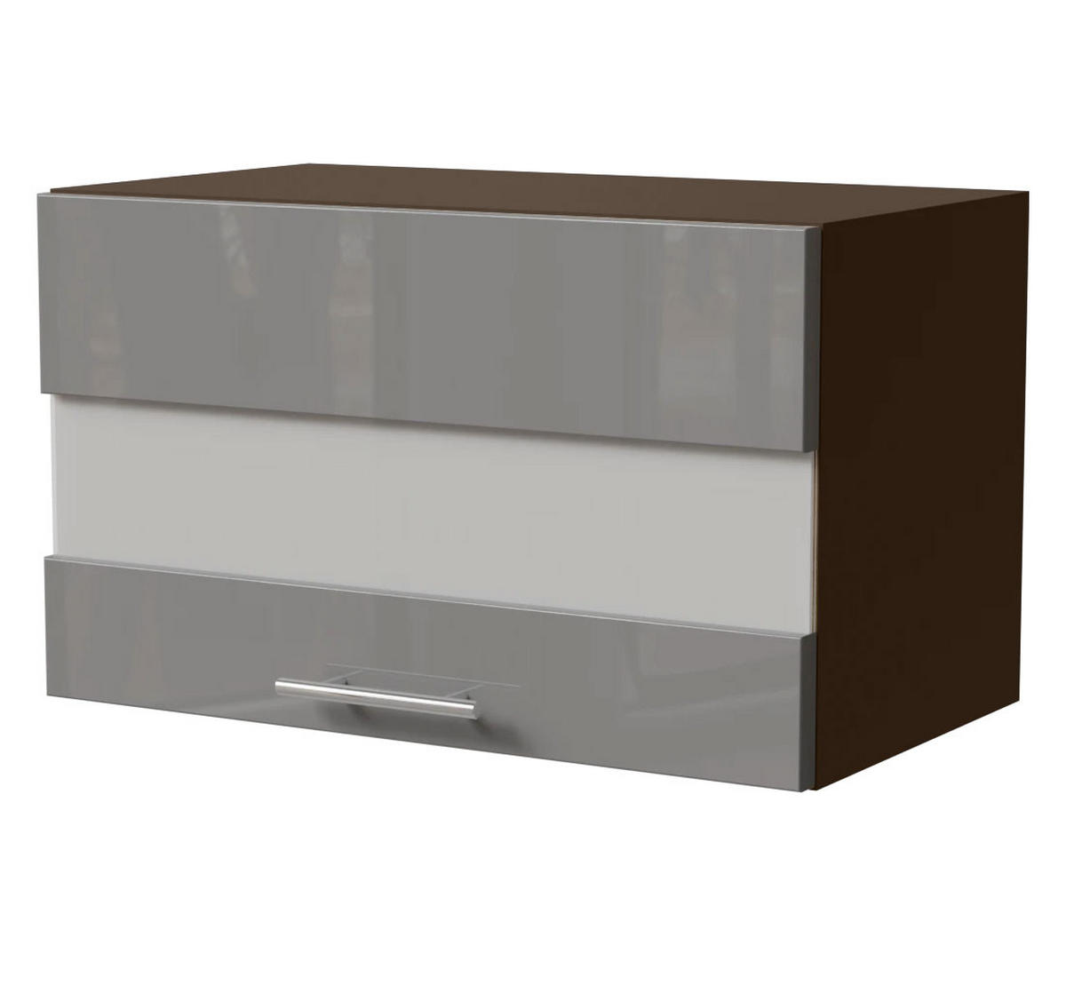 KLAPPHÄNGESCHRANK Essen W4BS/60/LAM Grau Hochglanz / Lava Matt 60 / 32,5 / 36cm - Dunkelgrau/Grau, Holz/Holzwerkstoff (60/36/32.5cm) - Feldmann-Wohnen