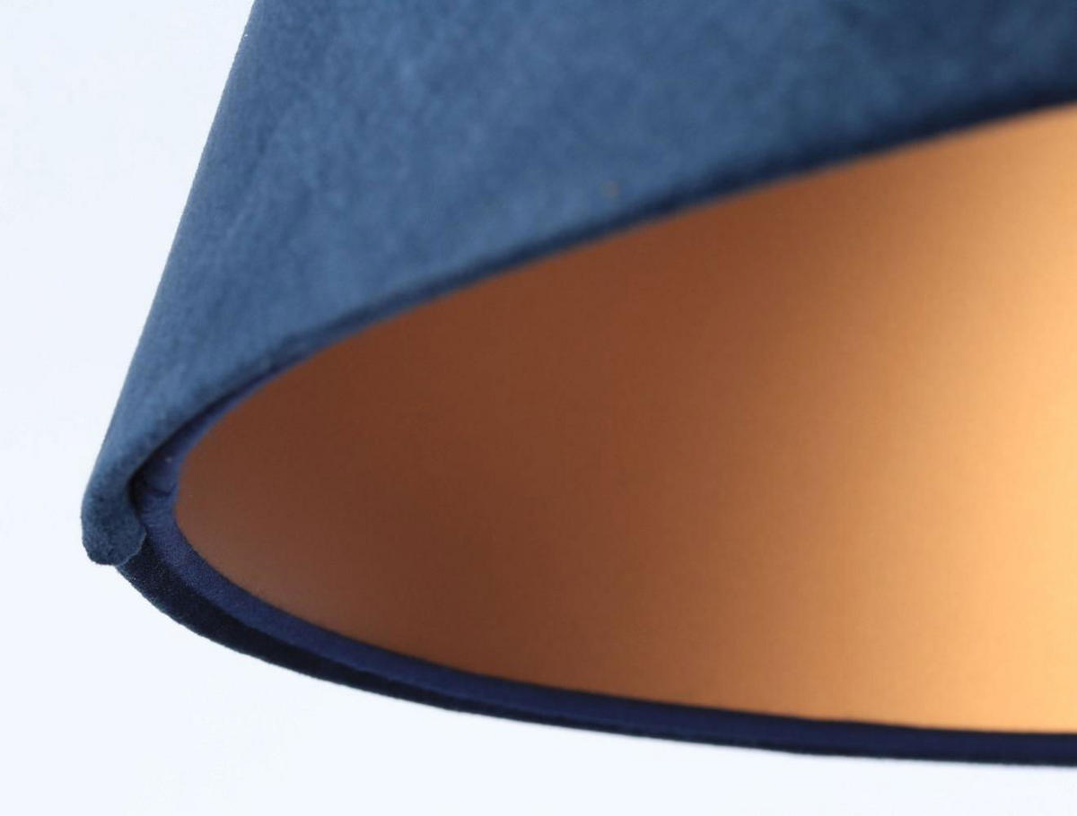 HÄNGELEUCHTE Blau 50/27 cm - Blau/Kupferfarben, Kunststoff (50/1.3/27cm) - ONZENO