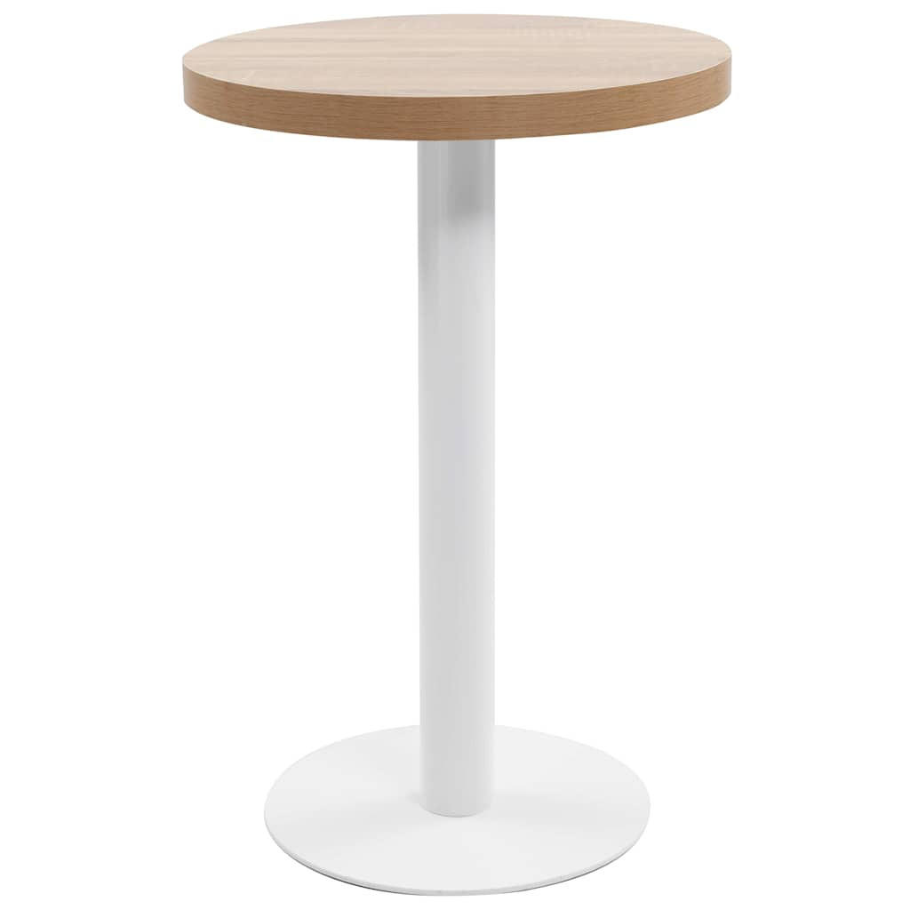 BISTROTISCH Hellbraun 50 Cm Mdf - Hellbraun, Holzwerkstoff (50/75/3.8cm) - vidaXL