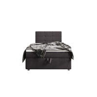 BOXBETT FADO 1 100x200, mit Matratze H3 und Topper, Cosmic 97 - Grau, Holz/Kunststoff (100/200cm) - Bedante