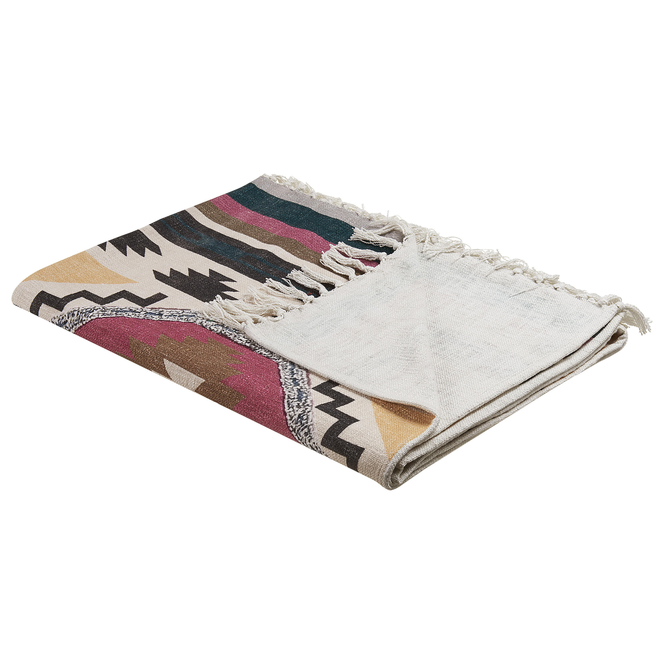 DECKE Bunt Nagon 130/180 cm - Multicolor, Naturmaterialien/Textil (130/180cm) - Beliani