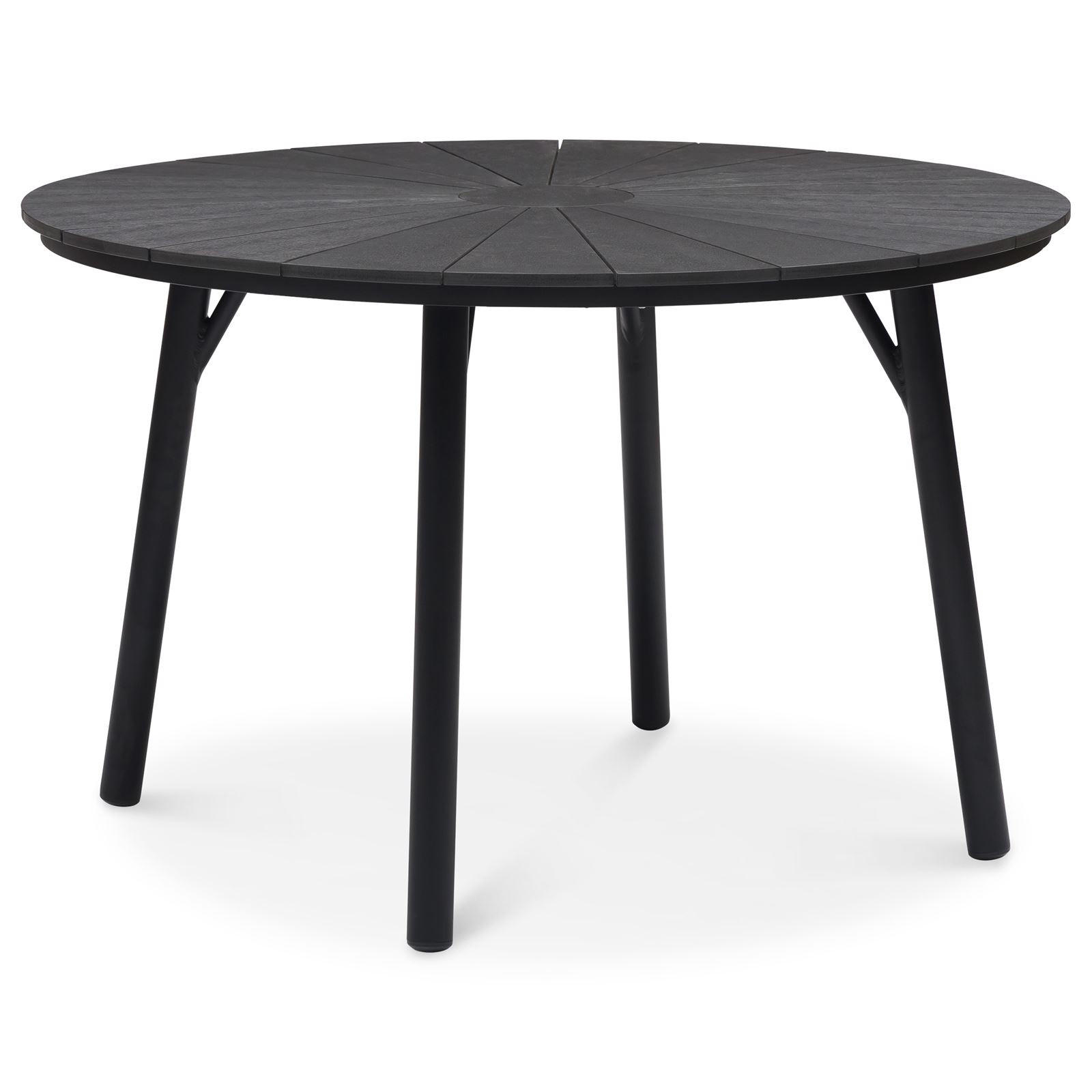 Idimex Gartentisch Schwarz, Schwarz 120x75x120 cm