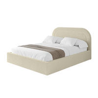 POLSTERBETT mit Bettkasten und Lattenrost, Bett mit Matratze H3/H4 - LERAY 200x200 Beige - Taupe, Holzwerkstoff/Textil (200/200cm) - ALTDECOR