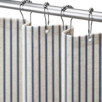 DUSCHVORHANG –Blau (B 220 × H 180 cm) - Blau, Textil (220/180cm)