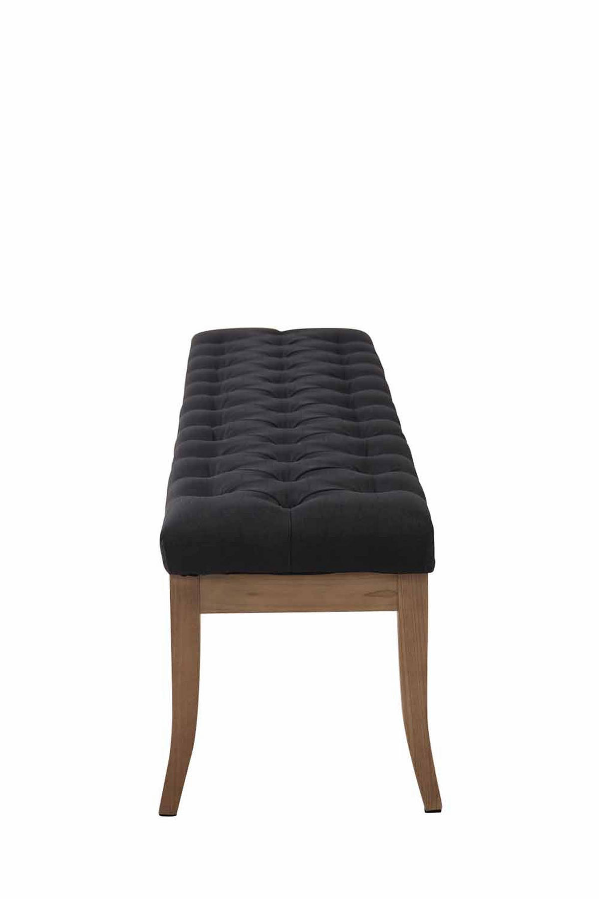 SITZBANK 150/38 cm Stoff schwarz - Schwarz/Naturfarben, Holz/Textil (150/46/38cm) - CLP