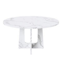 JÍDELNÍ STŮL v bílé barvě s MDF deskou a ořechovou dýhou do jídelny a obývacího pokoje, 120×120×76 cm - bílá, kompozitní dřevo (120/120/76cm) - STILVORA