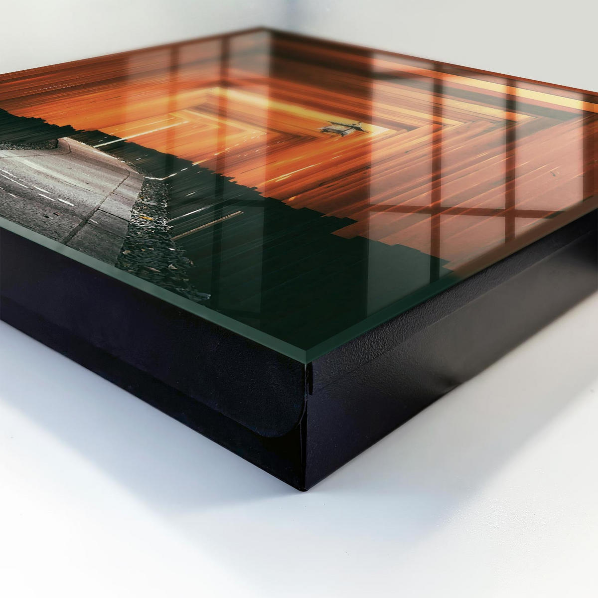 SCHLÜSSELBOX Schwarz 30x30 cm- Türöffnung nach rechts - Gelbe Tore - Gelb, Metall (30/30/5cm) - TULUP