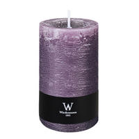 STUMPENKERZE Rustik Marble Style Mauve Lila 190 x Ø 98 mm, 1 Stück - Mauve, Paraffin (10/19cm) - Wiedemann Kerzen