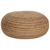 POUF Tifelt 50/50/20 cm - Beige, Naturmaterialen (50/20/50cm) - Beliani
