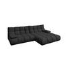 ECKSOFA VIVIEN Schwarz Velvet - Schwarz, Kunststoff/Textil (290/178cm) - KAWOLA