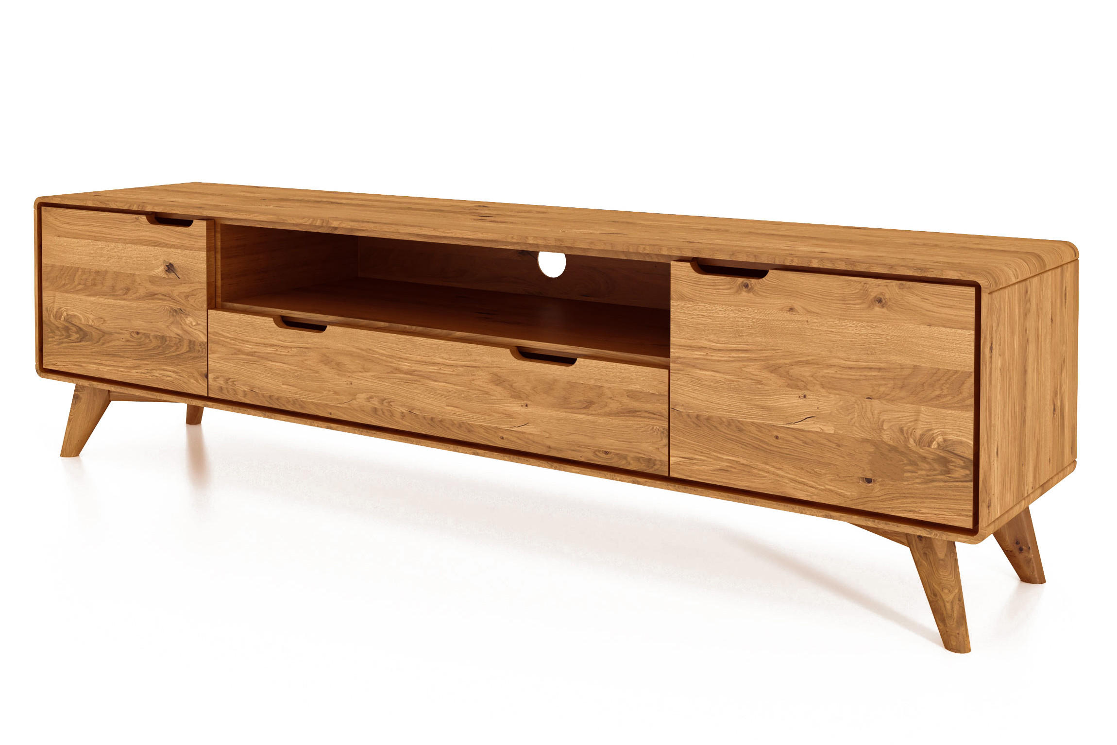 GREG HIFI-SCHRANK Wildeiche - Wildeiche, Holz (180/48/40cm) - byoak