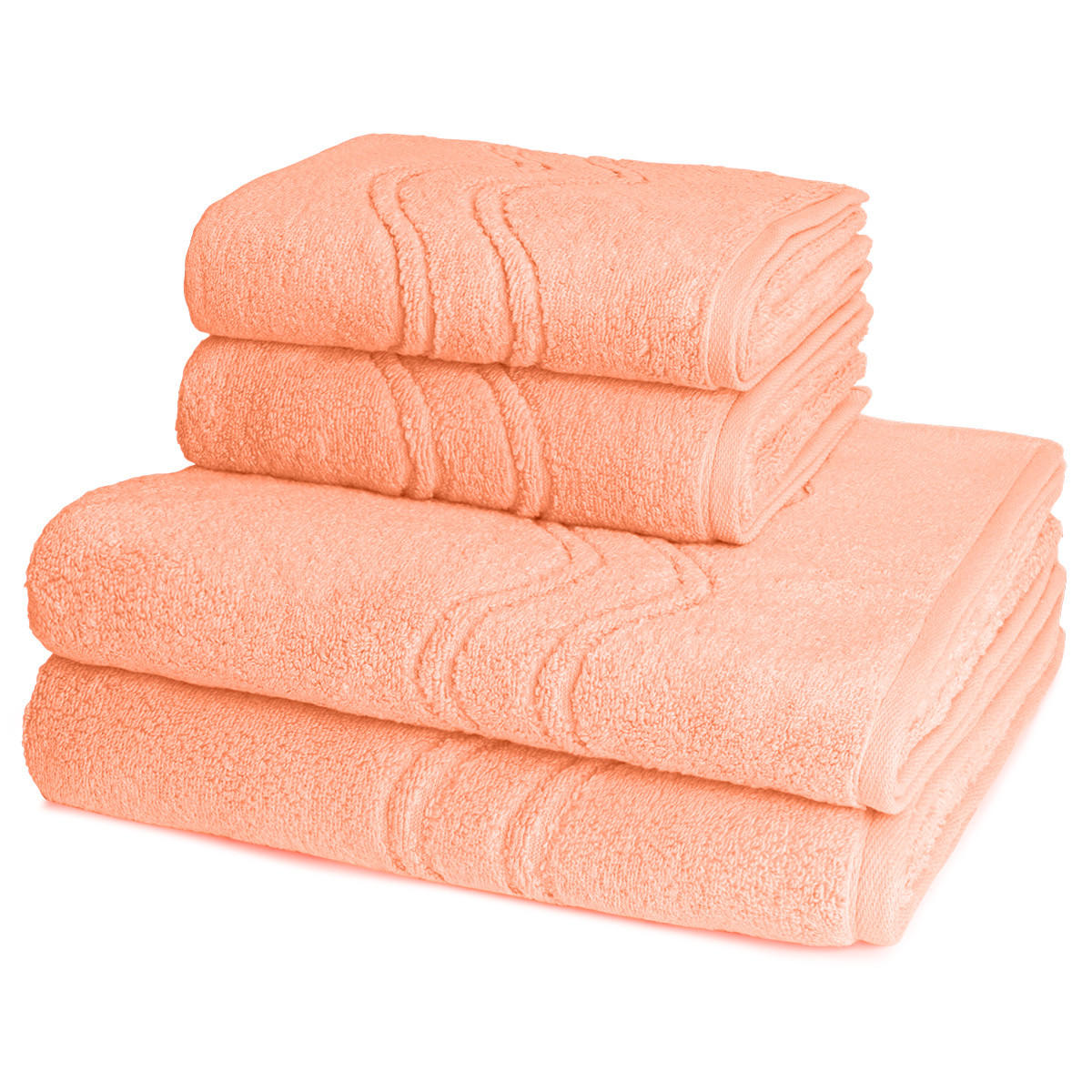 FROTTIERSET Cashmere feeling 4-teilig - Orange, Textil (50/100cm) - Ross