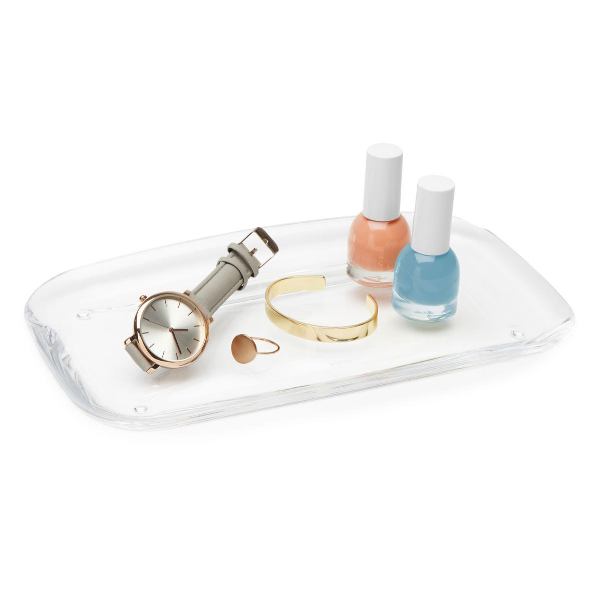 SCHMUCK UND MAKEUP ABLAGE Droplet, Transparent - Transparent, Kunststoff (15.24/1.91/24.77cm) - Umbra