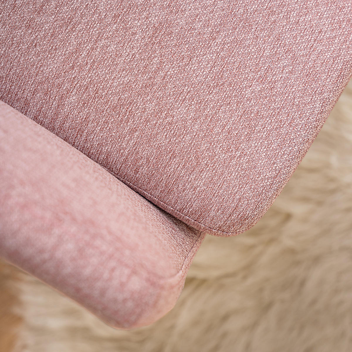 ARMLEHNENSTUHL - Eichefarben/Rosa, Textil (58/84/58cm) - home24