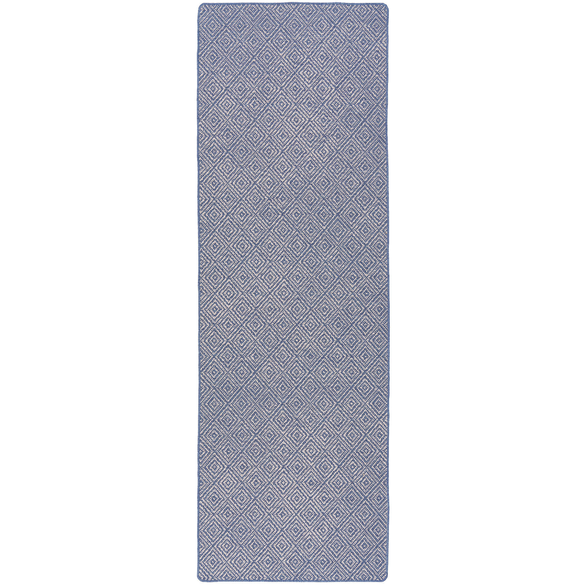 IN- UND OUTDOOR TEPPICH LÄUFER BEIDSEITIG NEWPORT - Blau, Textil (80/400cm) - Snapstyle