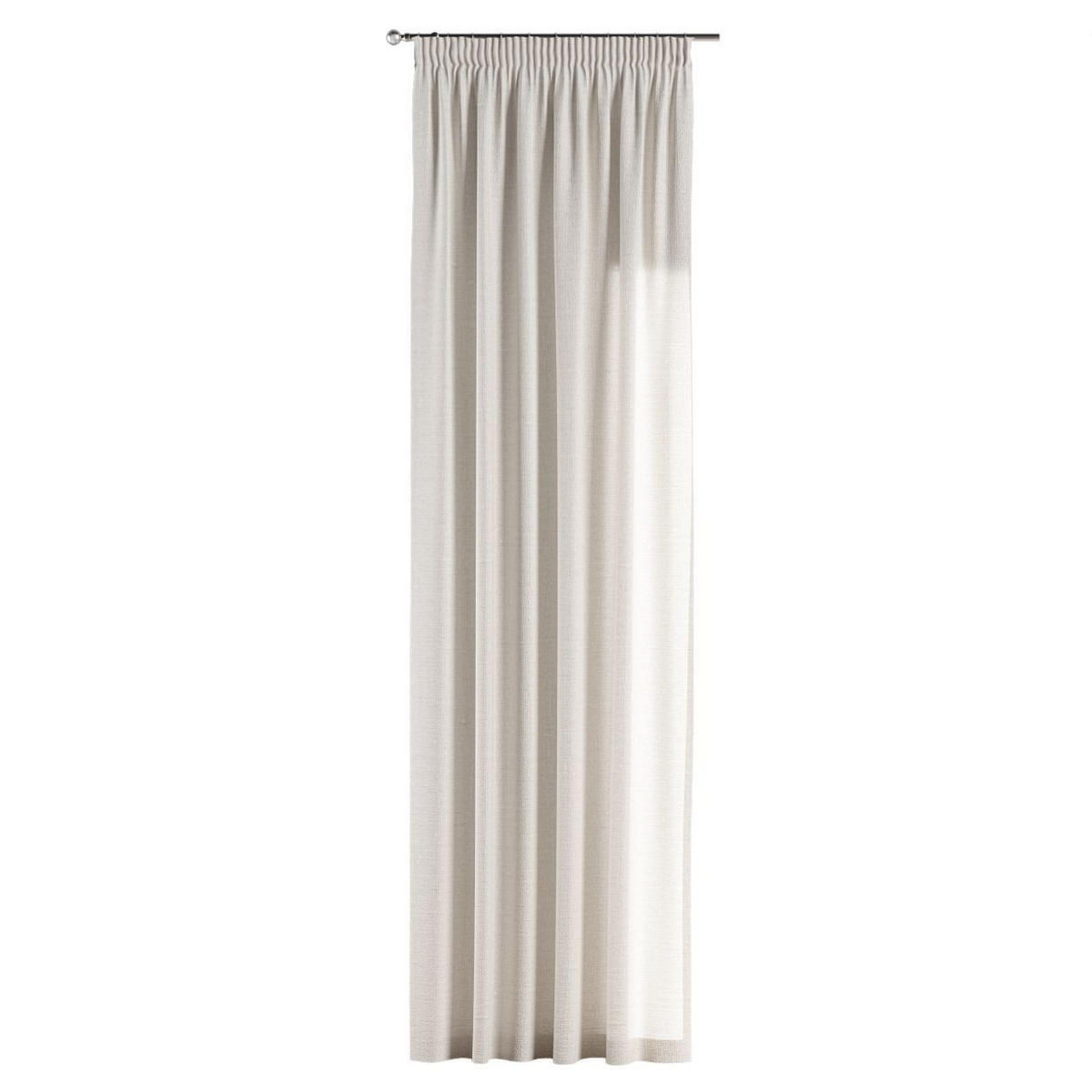 VORHANG Leinen elfenbein, 130x100 cm - Creme, Textil (130/100cm) - Dekoria