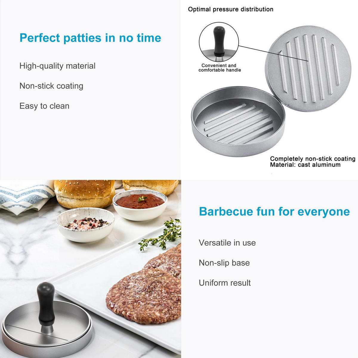 HAMBURGER PRESSE - Grau, Metall (12cm) - Intirilife
