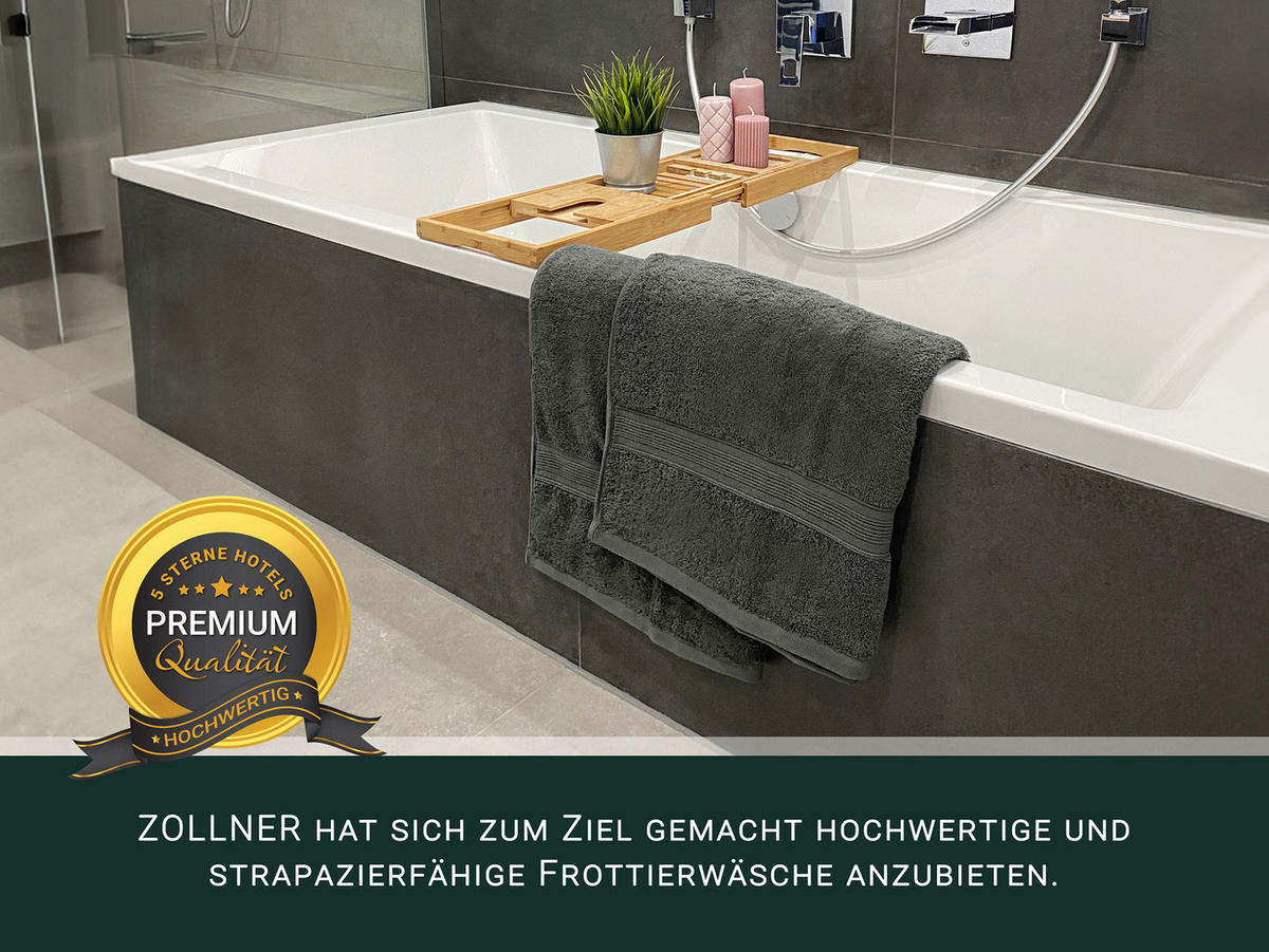 DUSCHTÜCHER, 3er-Set, 70x140 cm, 100% Baumwolle, Grau - Anthrazit, Textil (70/140cm) - Zollner