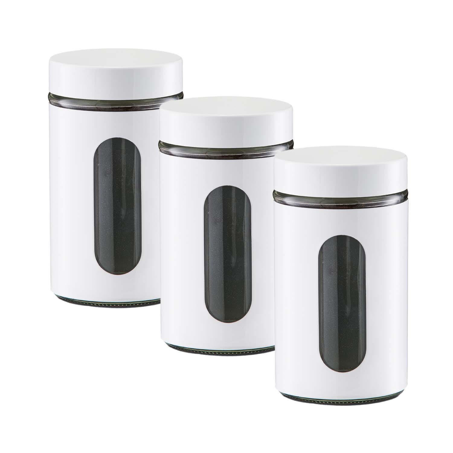 Zeller Present Vorratsglas Weiß 10.2x18x10.2 cm