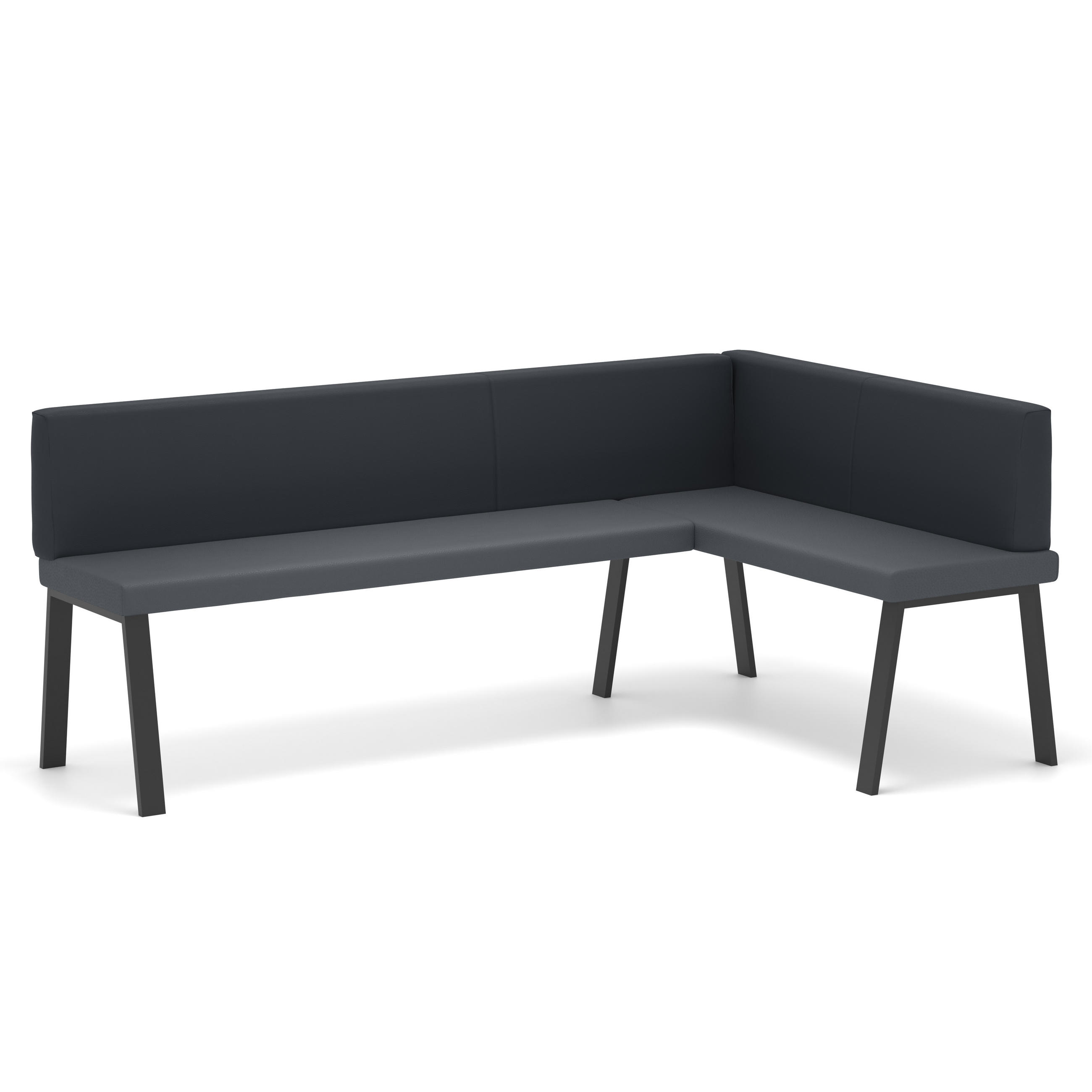 ECKBANK rechts MONO Y Kunstleder glatt, 128/168 cm Grau - Grau, Kunststoff/Textil (128/168cm) - Idohome