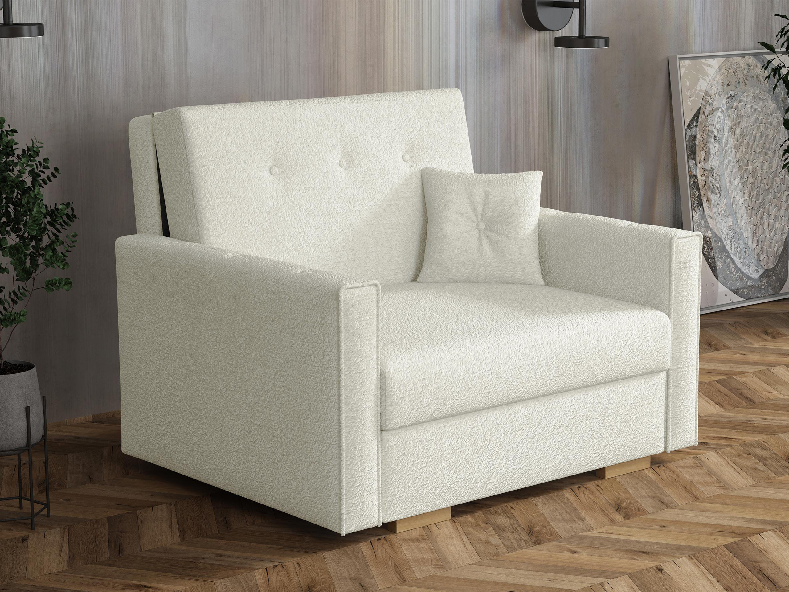 SCHLAFSOFA Viva Sonic I - Schwarz/Naturfarben, Holz/Textil (103/85/100cm) - MIRJAN24
