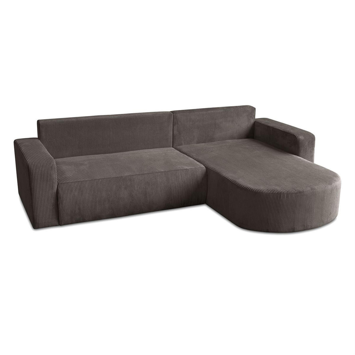 ECKSOFA SOPRANO mit Schlafunktion und Stauraum POSO 04 - Hellbraun, Textil (271/175cm) - Lookway