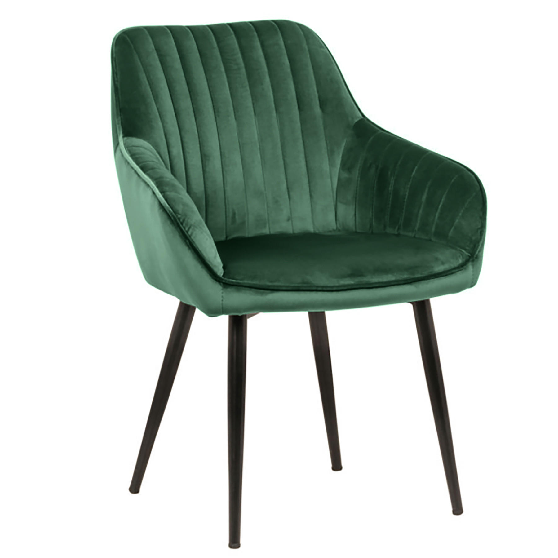STUHL TURIN Samt Smaragdgrün - Grün, Textil (60/84/61cm) - riess-ambiente